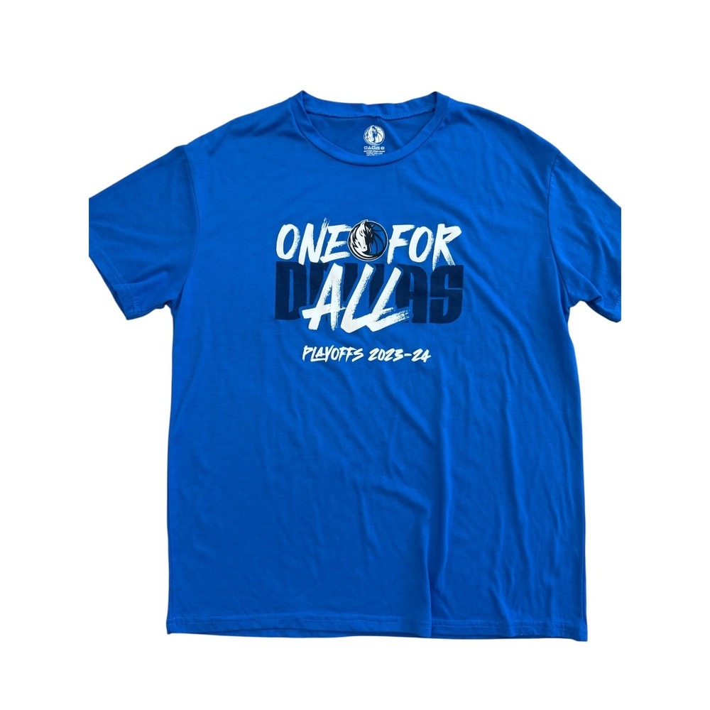 Dallas Mavericks 2023-24‎ Playoffs Shirt Mens XL Blue One For All NBA Basketball